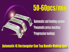 Automatische Produktionslinie für rechteckige 4-Liter-Dosen mit Deckelgriff