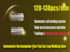 Automatische Produktionslinie für rechteckige Dosenohrstöpsel für 100 % Materialeinsparung