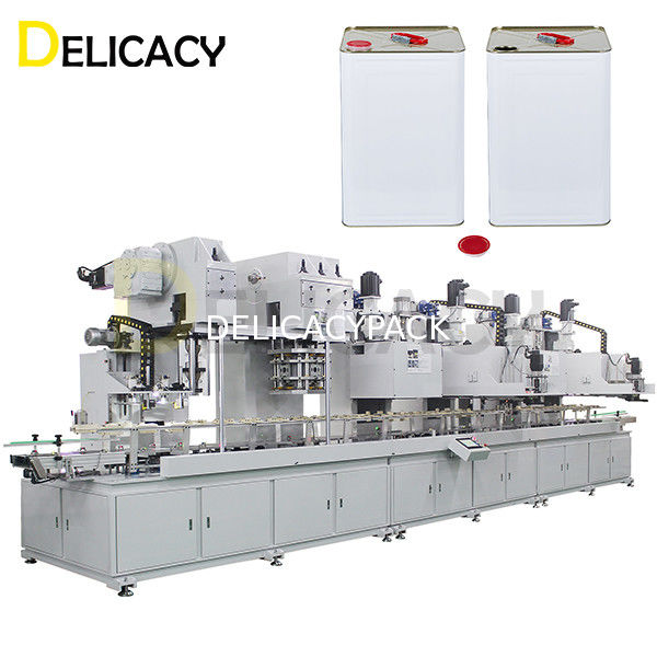 3 Phasen vollautomatische Produktionslinie für 18L Quadrat Tin Can Eisenbehälter